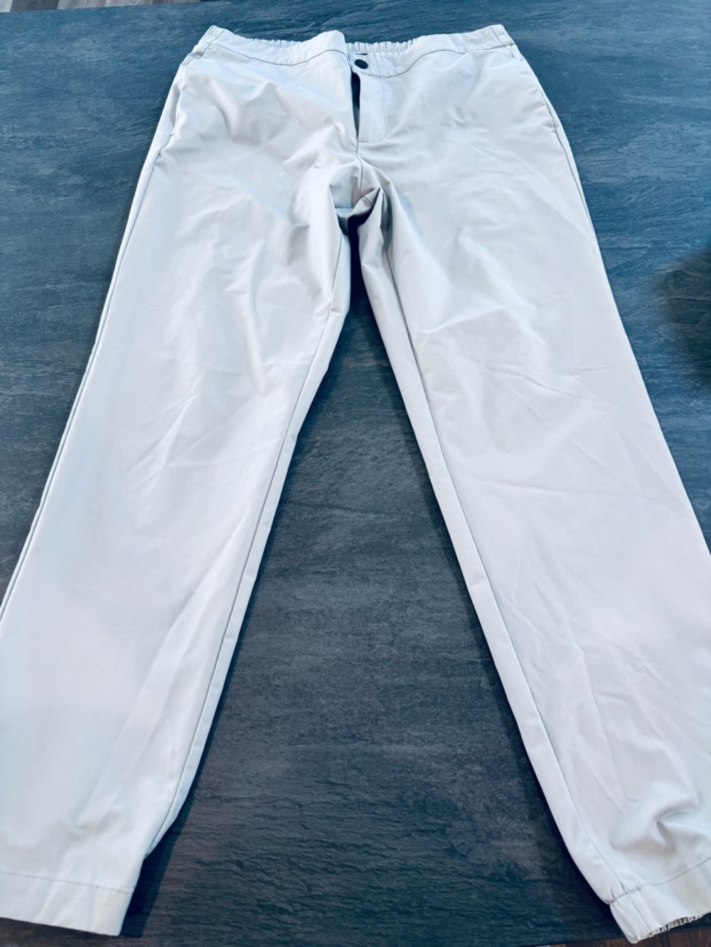 Banana Republic Light Gray Jogger-Style Casual Pants